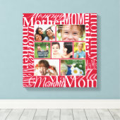 Personalisierte FotoCollage für die Mama Leinwanddruck (Insitu (Holzboden))