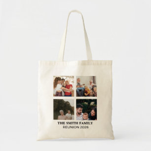 Personalisierte Fotocollage für Familientreffen Tragetasche