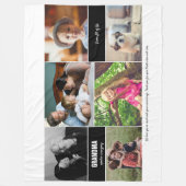 Personalisierte FotoCollage für Großmutter Fleecedecke (Vorderseite)