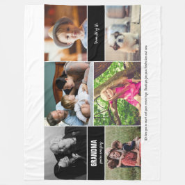 Personalisierte FotoCollage für Großmutter Fleecedecke