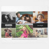 Personalisierte FotoCollage für Großmutter Fleecedecke (Vorderseite (Horizontal))