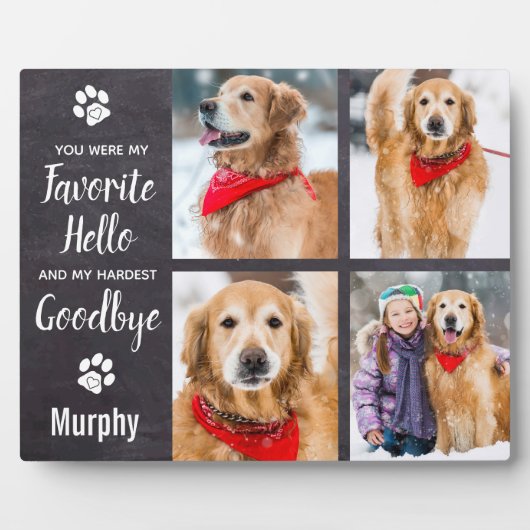 Personalisierte FotoCollage für Haustiere halten Fotoplatte (Vorderseite)