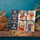 Personalisierte FotoCollage für Haustiere halten Fotoplatte (Seite)