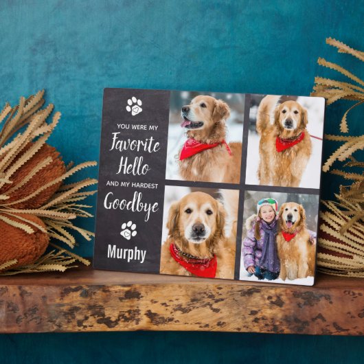 Personalisierte FotoCollage für Haustiere halten Fotoplatte (Seite)