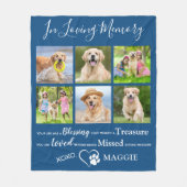 Personalisierte Fotocollage für Hunde Fleecedecke (Vorderseite)