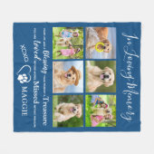 Personalisierte Fotocollage für Hunde Fleecedecke (Vorderseite (Horizontal))