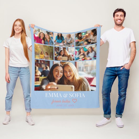 Personalisierte Fotocollage Geburtstags-Wurfdecke Fleecedecke (Beispiel)