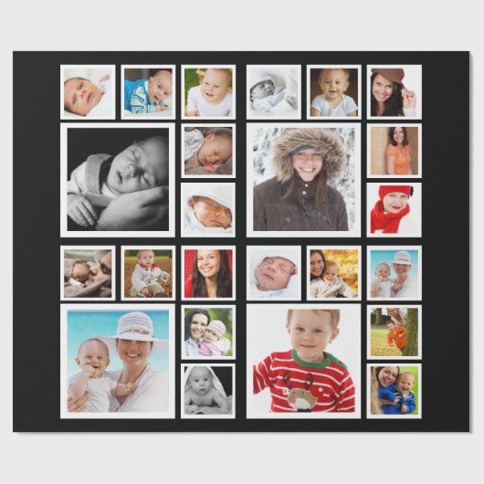 Personalisierte FotoCollage Geschenkpapier (Flach)