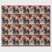 Personalisierte Fotocollage Geschenkpapier (Flach)