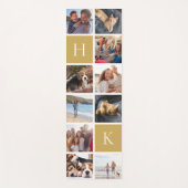 Personalisierte FotoCollage | Goldmonogramm Yogamatte (Vorderseite)