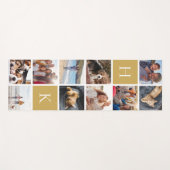 Personalisierte FotoCollage | Goldmonogramm Yogamatte (Vorderseite (Horizontal))