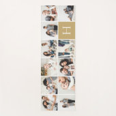 Personalisierte FotoCollage | Goldmonogramm Yogamatte (Vorderseite)