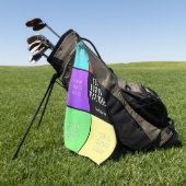 Personalisierte Fotocollage Golfhandtuch (Gras)