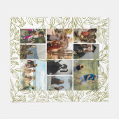 Personalisierte Fotocollage Greenery 9  Fleecedecke (Vorderseite (Horizontal))