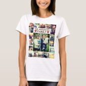 Personalisierte Fotocollage Herz und Text T-Shirt (Vorderseite)
