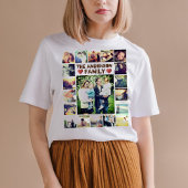 Personalisierte Fotocollage Herz und Text T-Shirt