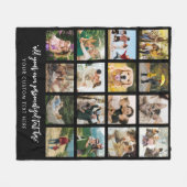 Personalisierte Fotocollage mit 16 Fotos Fleecedecke (Vorderseite (Horizontal))