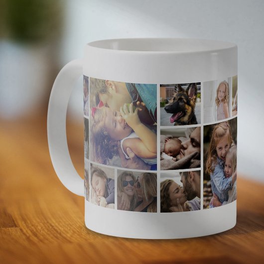 Personalisierte FotoCollage mit 19 Square Kaffeetasse