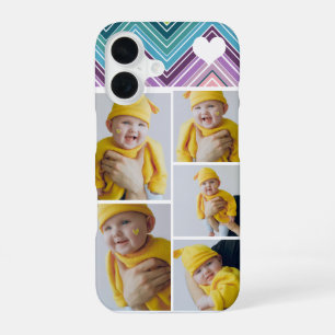 Personalisierte Fotocollage mit Herz iPhone 16 Hülle