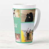 Personalisierte Fotocollage mit Monogramm Milchtasse (Rechte Ecke)