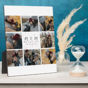 Personalisierte Fotocollage Monogramm Mutter Famil Fotoplatte