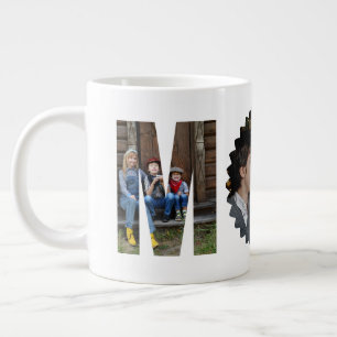Personalisierte Fotocollage MUTTER Jumbo-Tasse