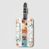 Personalisierte FotoCollage Nana Grandmas Garten Gepäckanhänger (Vorderseite Vertikal)