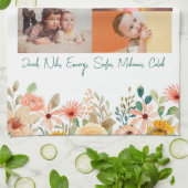 Personalisierte FotoCollage Nana Grandmas Garten Geschirrtuch (Gefaltet)