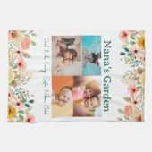 Personalisierte FotoCollage Nana Grandmas Garten Geschirrtuch (Horizontal)