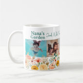 Personalisierte FotoCollage Nana Grandmas Garten Kaffeetasse (Links)