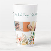 Personalisierte FotoCollage Nana Grandmas Garten Milchtasse (Vorderseite)