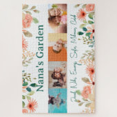 Personalisierte FotoCollage Nana Grandmas Garten Puzzle (Vertikal)