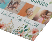 Personalisierte FotoCollage Nana Grandmas Garten Schneidebrett (Ecke)