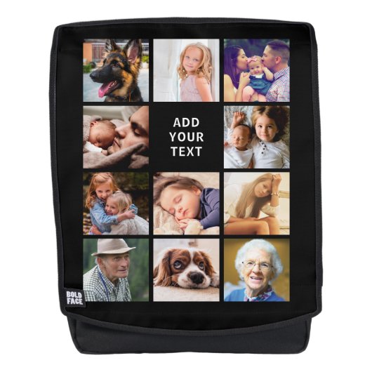 Personalisierte FotoCollage Rucksack (Vorderseite)