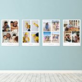 Personalisierte FotoCollage und Text Bilderwand Sets (Holzboden)