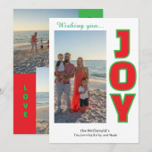 Personalisierte Fotocollage-Weihnachtskarte von Jo Feiertagskarte (Vorne/Hinten)