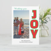 Personalisierte Fotocollage-Weihnachtskarte von Jo Feiertagskarte (Stehend Vorderseite)