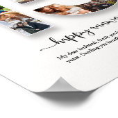 Personalisierte FotoCollage zum 15. Jubiläum Poster (Ecke)