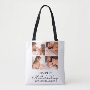 Personalisierte Fotocollage zum ersten Muttertag Tasche