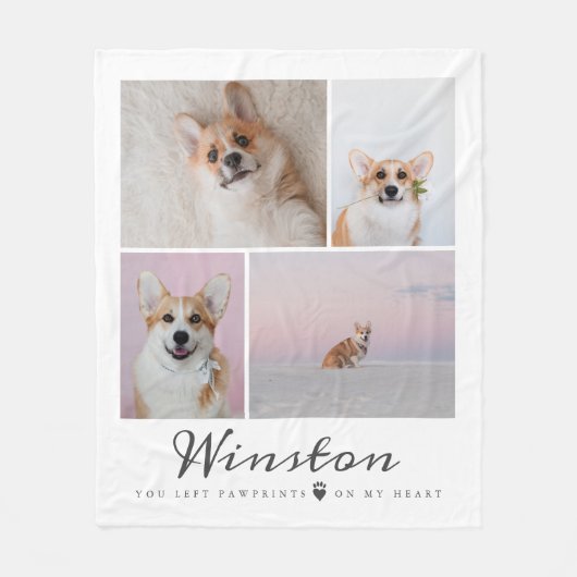 Personalisierte FotoCollage zur Erinnerung von Hau Fleecedecke (Vorderseite)