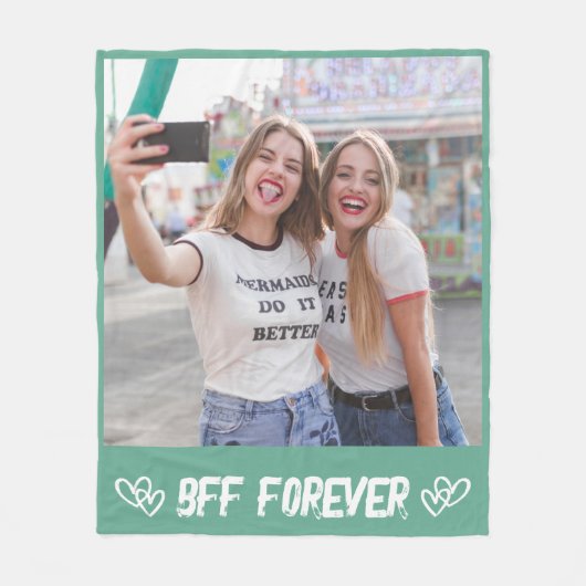 Personalisierte Fotodecke für Freunde als Erinneru Fleecedecke (Vorderseite)