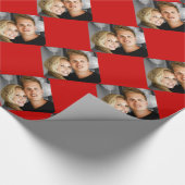 Personalisierte Fotofamilie verbindet Foto Geschenkpapier (Ecke)