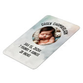 personalisierte Fotogeburtsanzeige Wasserfarbe für Magnet (Linke Seite)