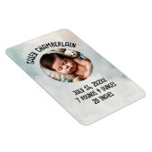 personalisierte Fotogeburtsanzeige Wasserfarbe für Magnet (Rechte Seite)