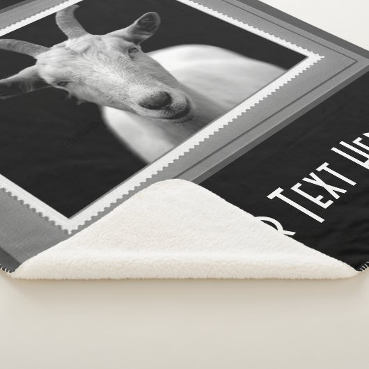 Personalisierte Fotografie mit weißen Ziegen Sherpadecke (3/4)