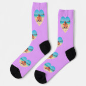 Personalisierte Fotohandschuhe mit Herz Custom Col Socken (Linkes Detail)