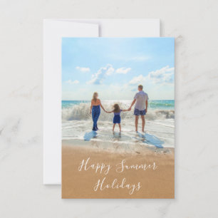 Personalisierte Fotokarte für Sommerferien mit Tex
