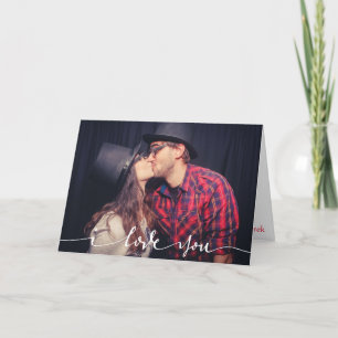 Personalisierte Fotokarte "Ich liebe Dich" Karte