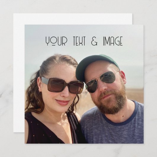 Personalisierte Fotokarte mit Text Einladung (Vorne/Hinten)