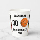 Personalisierte Fotolollage Basketball Pappbecher (Links)